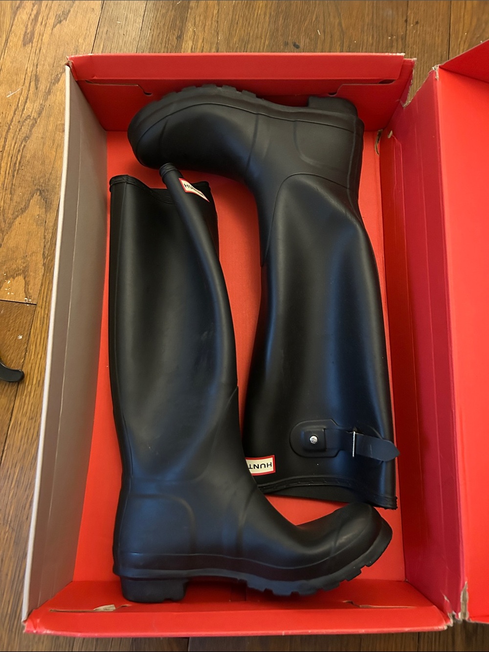 Hunter Black Tall Waterproof Rain Boots